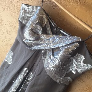 Nichole Miller bubble hem strapless dress